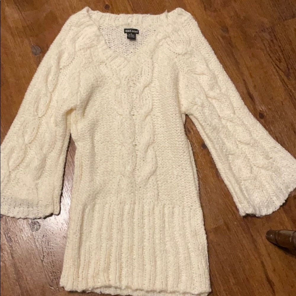 Cream long sweater